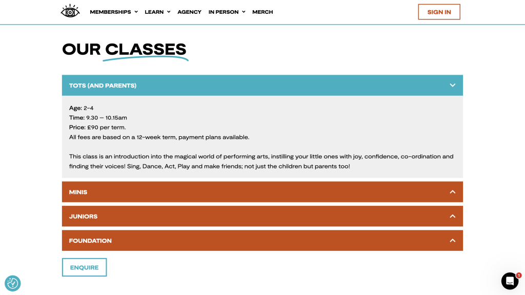 ATOMX Web Development - iampro classes